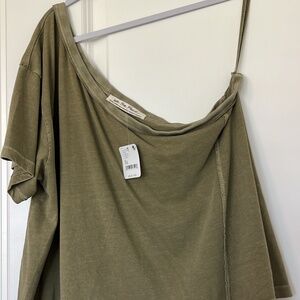 Cropped one shoulder t-shirt